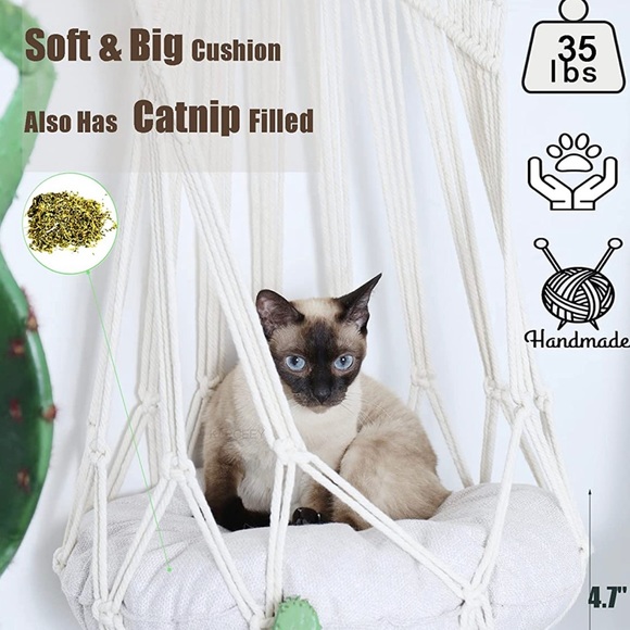 ✨🌌 Organic Cat Nip infused Macrame Cat  Bohostyle Beds🌌 - Picture 6 of 11